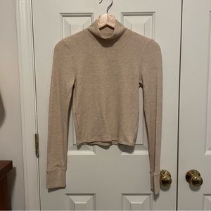 NWOT American Eagle Tan Mock Neck Shirt